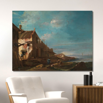 Un Capriccio Architettonico Costiero Francesco Guardi fgr3 quadro stampato su tela