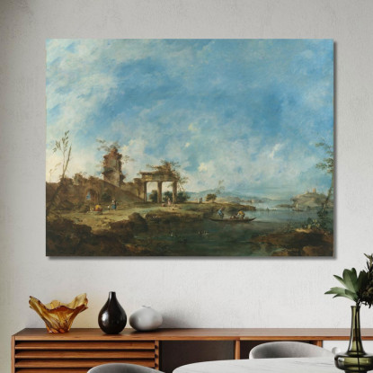 Paesaggio Fantastico 3 Francesco Guardi fgr13 quadro stampato su tela