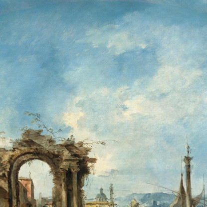 Paesaggio Fantastico Francesco Guardi fgr14 quadro stampato su tela