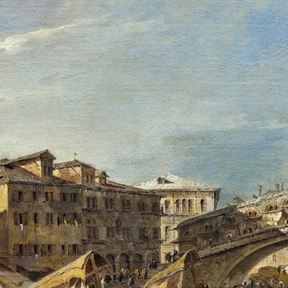 Canal Grande Con Il Ponte Di Rialto Venezia Francesco Guardi fgr15 quadro stampato su tela