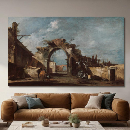 Arco In Rovina Francesco Guardi fgr19 quadro stampato su tela
