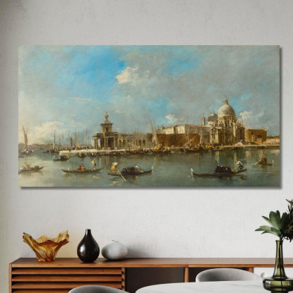 Santa Maria Della Salute E La Dogana Venezia Francesco Guardi fgr21 quadro stampato su tela
