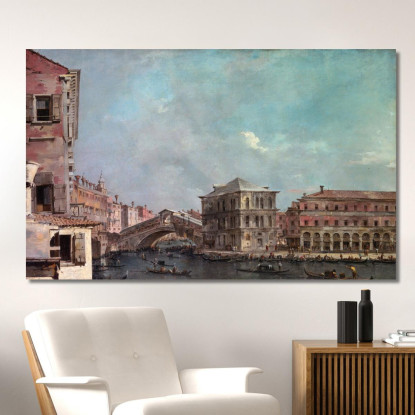 Il Canal Grande Sopra Il Rialto Francesco Guardi fgr27 quadro stampato su tela