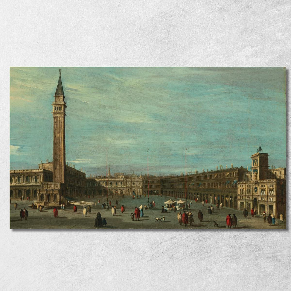 Piazza San Marco Venezia Vista Verso Ovest Francesco Guardi fgr33 quadro stampato su tela Piazza San Marco Venezia Vista Verso Ovest Francesco Guardi fgr33 quadro stampato su tela