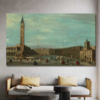Piazza San Marco Venezia Vista Verso Ovest Francesco Guardi fgr33 quadro stampato su tela