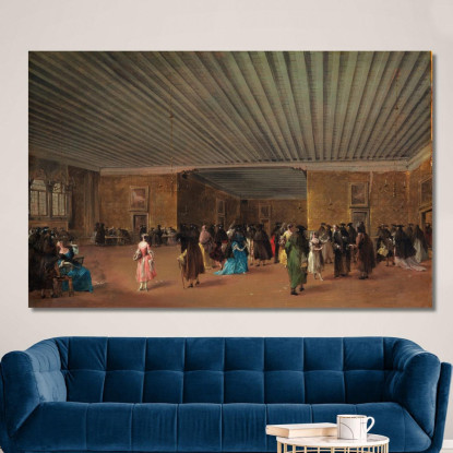 Il Ridotto Pubblico A Palazzo Dandolo Francesco Guardi fgr36 quadro stampato su tela