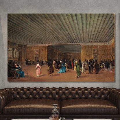 Il Ridotto Pubblico A Palazzo Dandolo Francesco Guardi fgr36 quadro stampato su tela