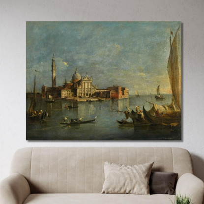 Venezia Veduta Di San Giorgio Maggiore Francesco Guardi fgr41 quadro stampato su tela