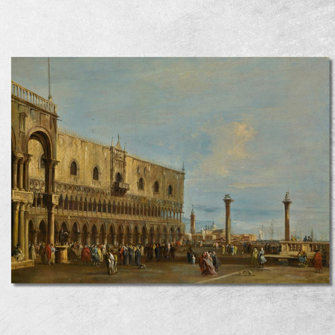 Venezia Veduta Della Piazzetta Verso Sud Con Il Palazzo Ducale Francesco Guardi fgr42 quadro stampato su tela Venezia Veduta Della Piazzetta Verso Sud Con Il Palazzo Ducale Francesco Guardi fgr42 quadro stampato su tela