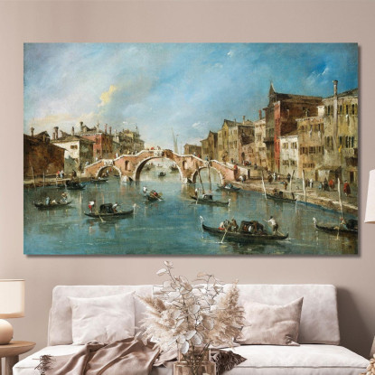 Veduta Del Canale Di Cannaregio Venezia Francesco Guardi fgr51 quadro stampato su tela