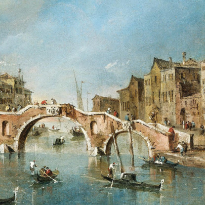 Veduta Del Canale Di Cannaregio Venezia Francesco Guardi fgr51 quadro stampato su tela
