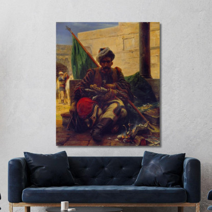 Un Bashi-Bazouk Horace Vernet hvr1 quadro stampato su tela
