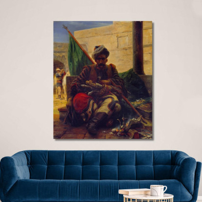 Un Bashi-Bazouk Horace Vernet hvr1 quadro stampato su tela
