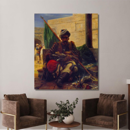 Un Bashi-Bazouk Horace Vernet hvr1 quadro stampato su tela