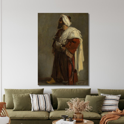 Guerriero Arabo Horace Vernet hvr7 quadro stampato su tela