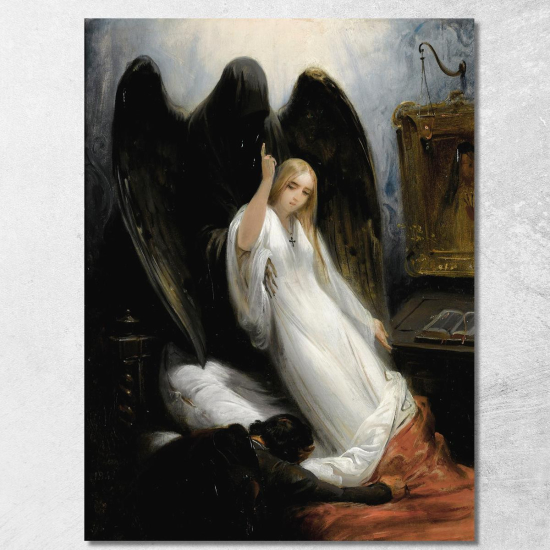 La Morte E La Fanciulla Horace Vernet hvr11 quadro stampato su tela La Morte E La Fanciulla Horace Vernet hvr11 quadro stampato su tela