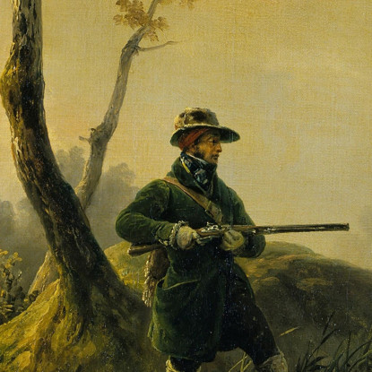 Caccia Alle Anatre Horace Vernet hvr14 quadro stampato su tela