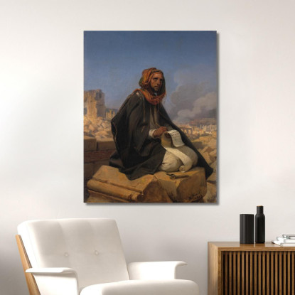 Geremia Sulle Rovine Di Gerusalemme Horace Vernet hvr17 quadro stampato su tela