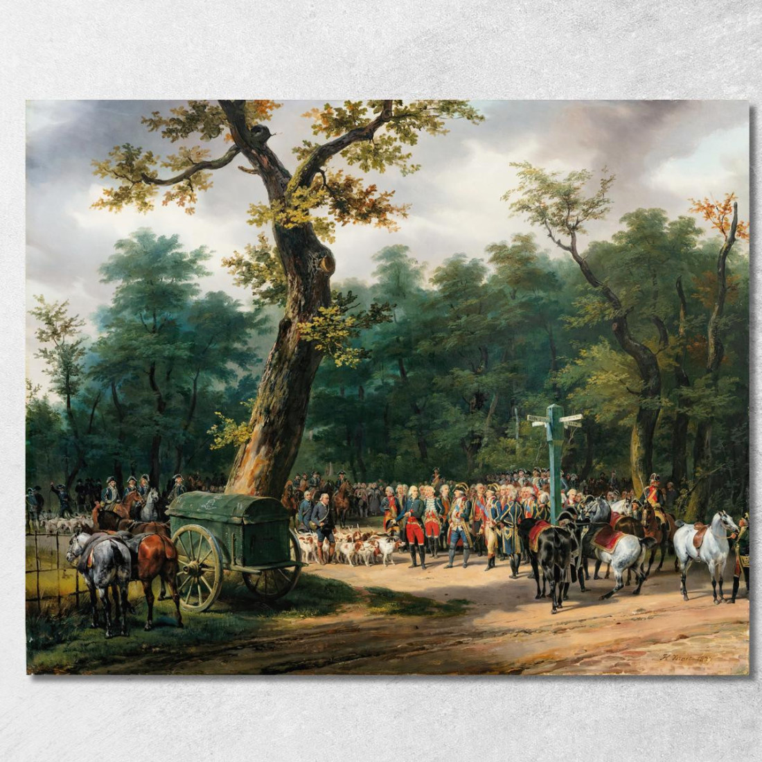 L'Ultima Caccia Di Luigi Xvi A Fontainebleau Horace Vernet hvr22 quadro stampato su tela L'Ultima Caccia Di Luigi Xvi A Fontainebleau Horace Vernet hvr22 quadro stampato su tela
