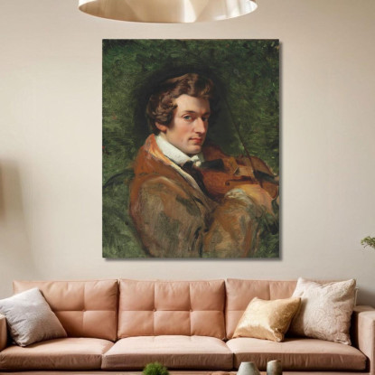 Ritratto Di Charles Auguste De Bériot Horace Vernet hvr27 quadro stampato su tela