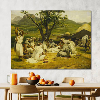 Il Narratore Arabo Horace Vernet hvr34 quadro stampato su tela
