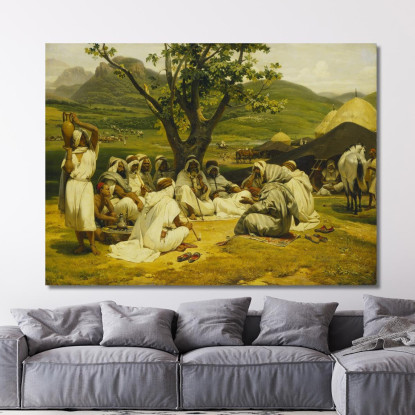 Il Narratore Arabo Horace Vernet hvr34 quadro stampato su tela
