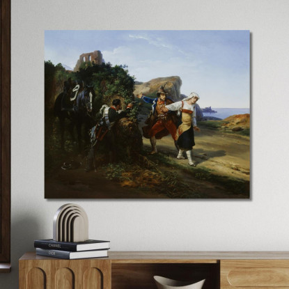 Il Brigante Tradito Horace Vernet hvr37 quadro stampato su tela