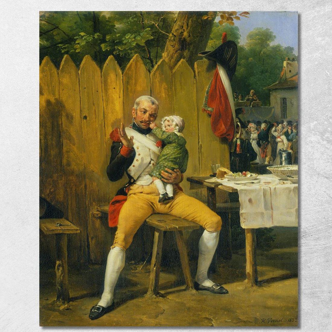 Il Veterano A Casa Horace Vernet hvr47 quadro stampato su tela Il Veterano A Casa Horace Vernet hvr47 quadro stampato su tela