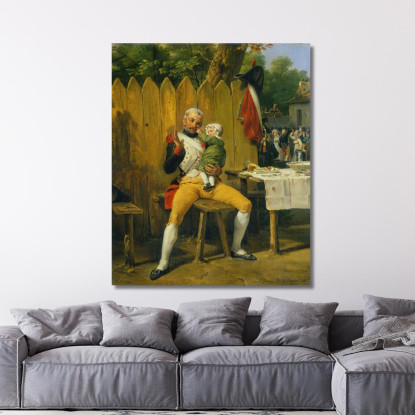 Il Veterano A Casa Horace Vernet hvr47 quadro stampato su tela