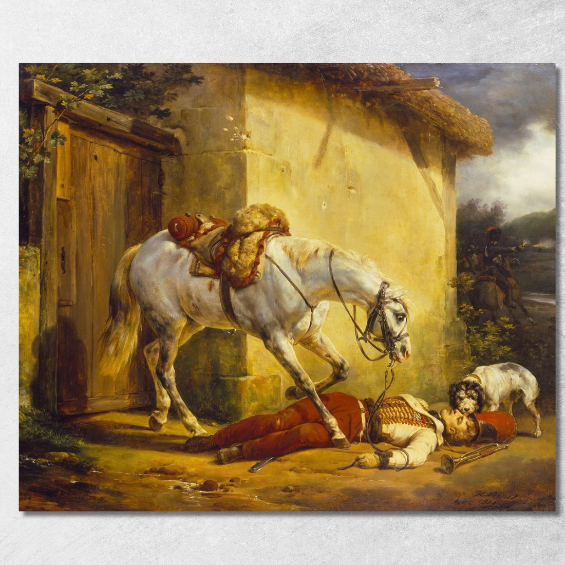 Il Trombettiere Ferito Horace Vernet hvr48 quadro stampato su tela Il Trombettiere Ferito Horace Vernet hvr48 quadro stampato su tela