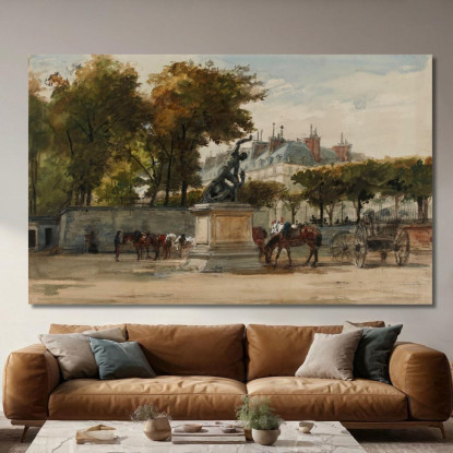 Artiglieri Alle Tuileries 9 Luglio 1871 Isidore Pils ipl2 quadro stampato su tela