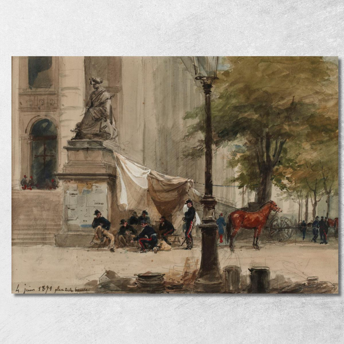 Accampamento Di Artiglieria A Place De La Bourse 4 Giugno 1871 Isidore Pils ipl5 quadro stampato su tela Accampamento Di Artiglieria A Place De La Bourse 4 Giugno 1871 Isidore Pils ipl5 quadro stampato su tela