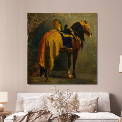 Cavallo Bardato Isidore Pils ipl9 quadro stampato su tela