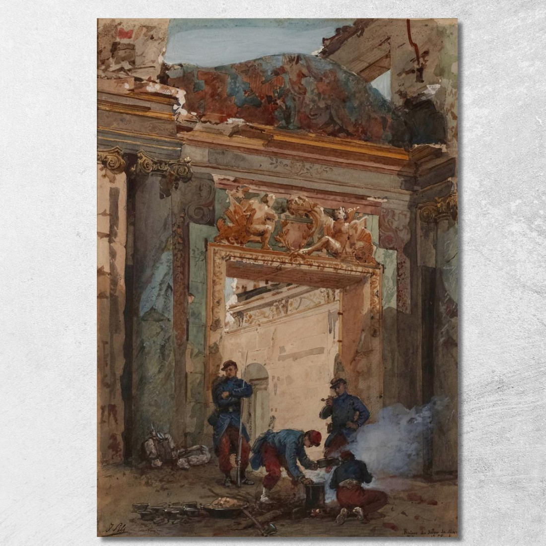 Rovine Del Salone Di Marte Al Palazzo Di Saint-Cloud Nel 1871 Isidore Pils ipl18 quadro stampato su tela Rovine Del Salone Di Marte Al Palazzo Di Saint-Cloud Nel 1871 Isidore Pils ipl18 quadro stampato su tela