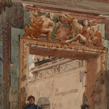 Rovine Del Salone Di Marte Al Palazzo Di Saint-Cloud Nel 1871 Isidore Pils ipl18 quadro stampato su tela