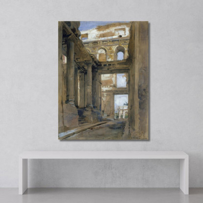 Rovine Del Palazzo Delle Tuileries Isidore Pils ipl19 quadro stampato su tela