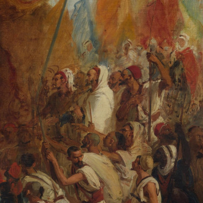 Schizzo Per 'Ricevimento Dell'Imperatore Napoleone Iii E Dell'Imperatrice Eugenia Dai Capi Cabili Ad Algeri Il 18 Settembre 186