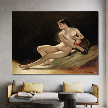 Studio Per La Figura Della Senna Per L'Opera Garnier Parigi Isidore Pils ipl25 quadro stampato su tela