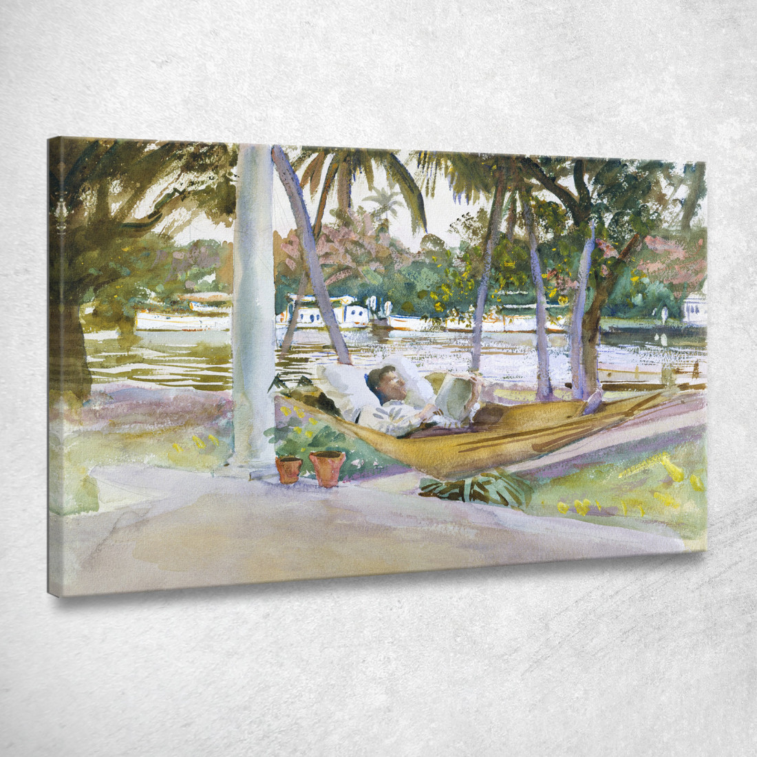 Figura In Amaca Florida John Singer Sargent jss74 quadro stampato su tela Figura In Amaca Florida John Singer Sargent jss74 quadro stampato su tela