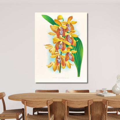 Illustrazioni Botaniche Houlletia Brocklehurstiana Jean Jules Linden jjl88 quadro stampato su tela