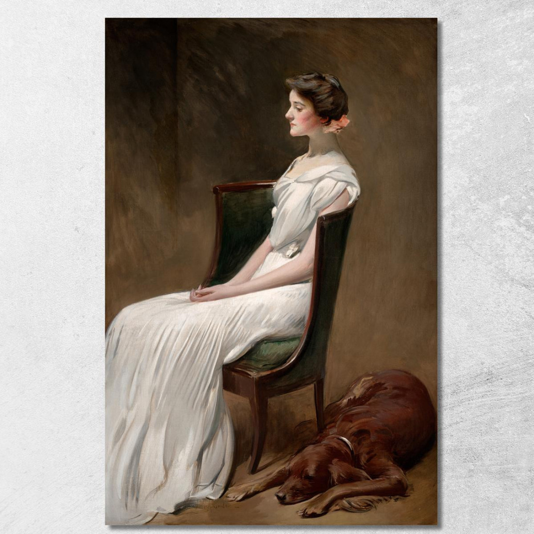 Miss Dorothy Quincy Roosevelt John White Alexander jwa11 quadro stampato su tela Miss Dorothy Quincy Roosevelt John White Alexander jwa11 quadro stampato su tela