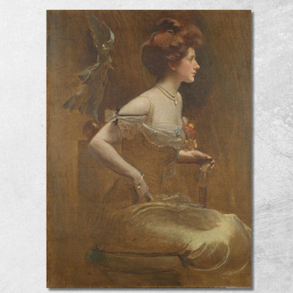 Signora Thomas Hastings John White Alexander jwa12 quadro stampato su tela