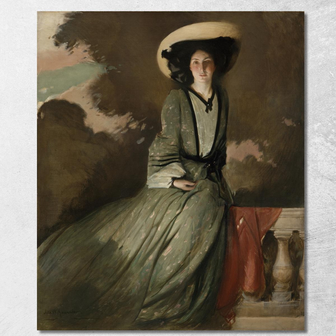 Ritratto Della Signora John White Alexander John White Alexander jwa16 quadro stampato su tela Ritratto Della Signora John White Alexander John White Alexander jwa16 quadro stampato su tela