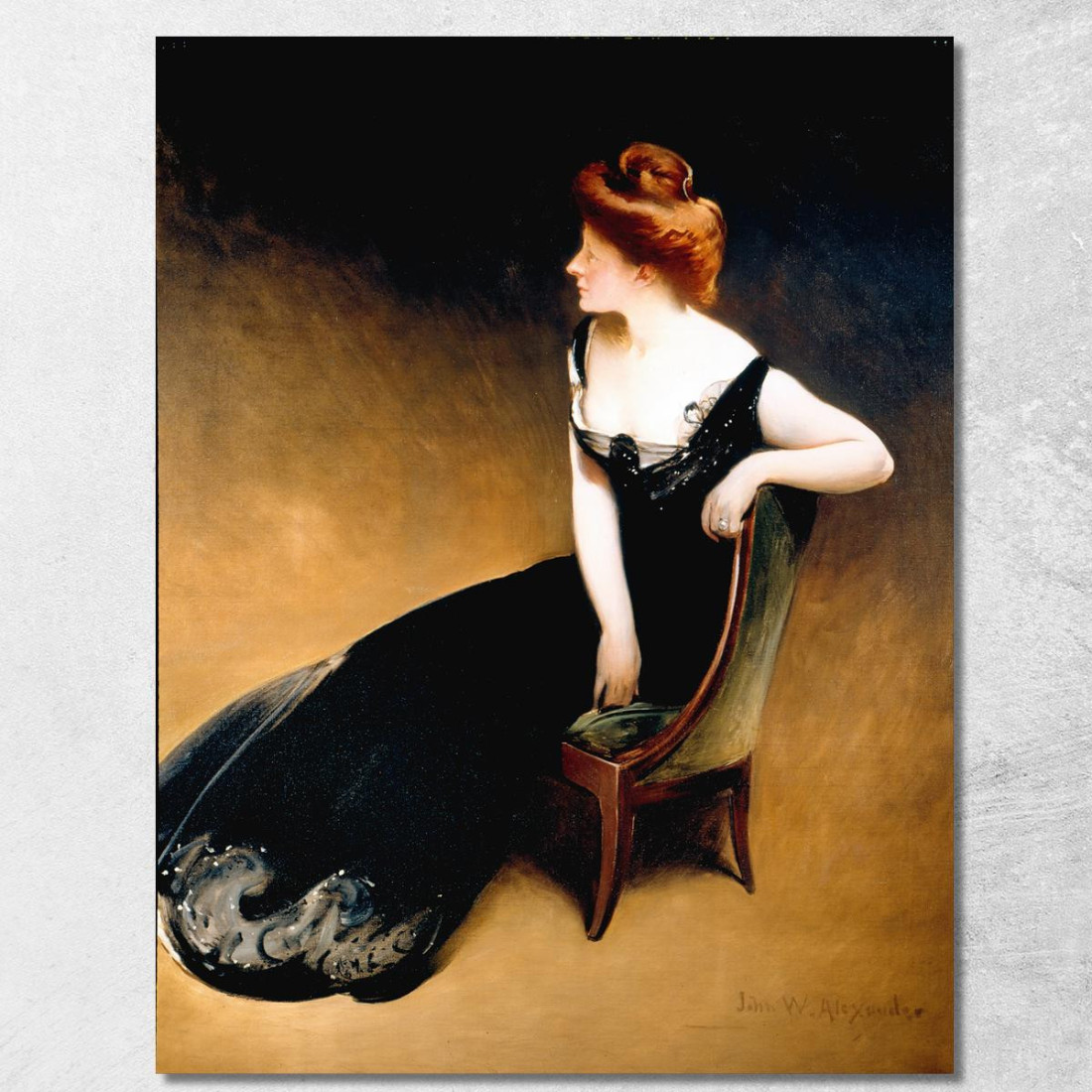 Ritratto Della Signora V. Signora Herman Duryea John White Alexander jwa17 quadro stampato su tela Ritratto Della Signora V. Signora Herman Duryea John White Alexander jwa17 quadro stampato su tela