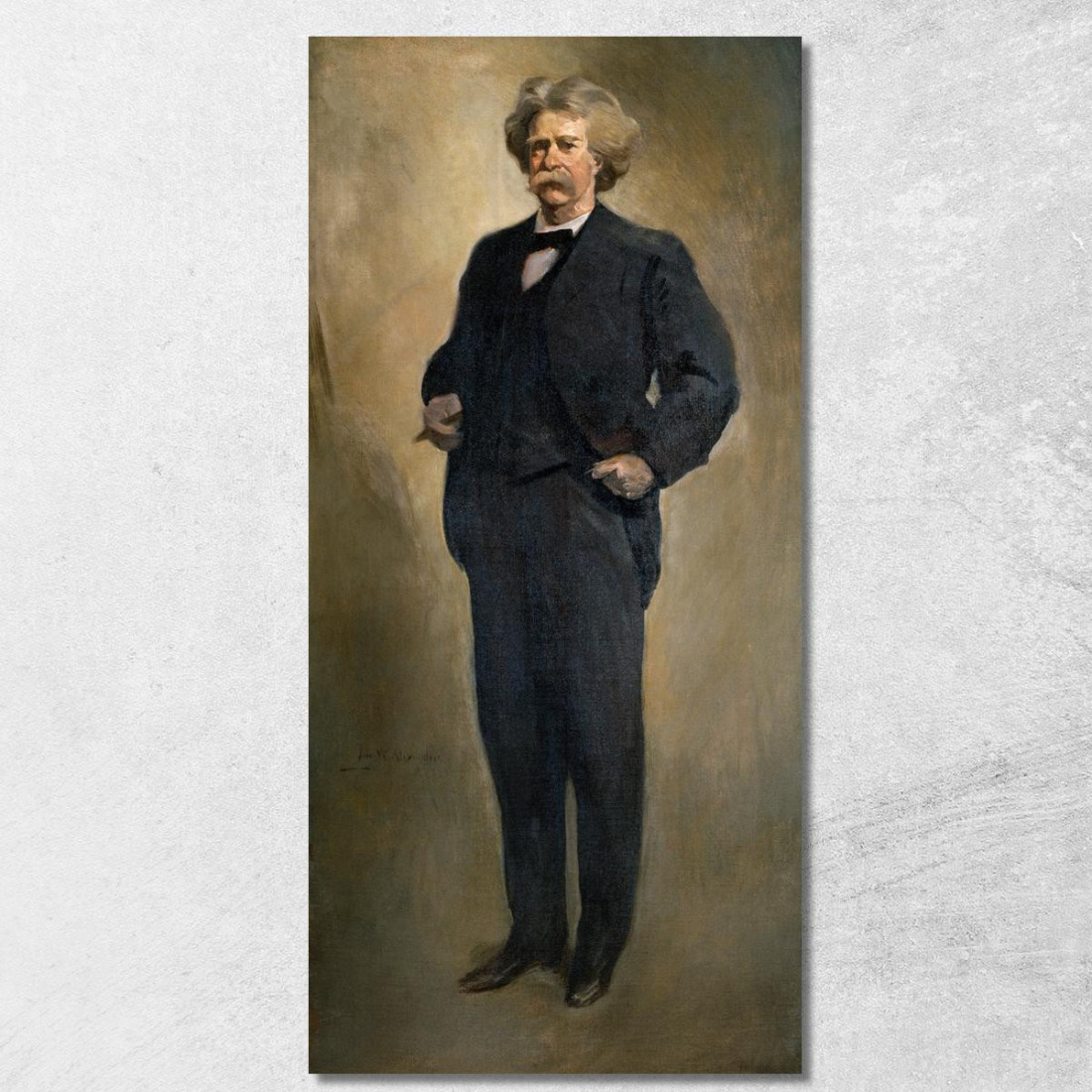 Ritratto Di Samuel L. Clemens (Mark Twain) John White Alexander jwa18 quadro stampato su tela Ritratto Di Samuel L. Clemens (Mark Twain) John White Alexander jwa18 quadro stampato su tela