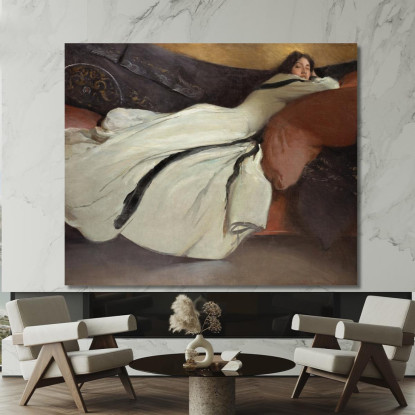 Riposo John White Alexander jwa20 quadro stampato su tela