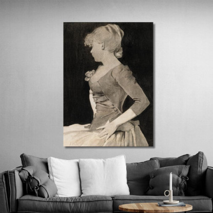 Silhouette Di Una Giovane Ragazza John White Alexander jwa21 quadro stampato su tela