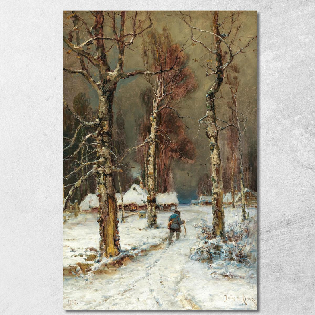 Una Sera D'Inverno Julius Sergius Klever jsk5 quadro stampato su tela Una Sera D'Inverno Julius Sergius Klever jsk5 quadro stampato su tela