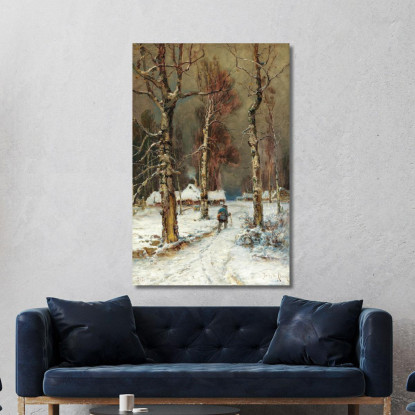 Una Sera D'Inverno Julius Sergius Klever jsk5 quadro stampato su tela