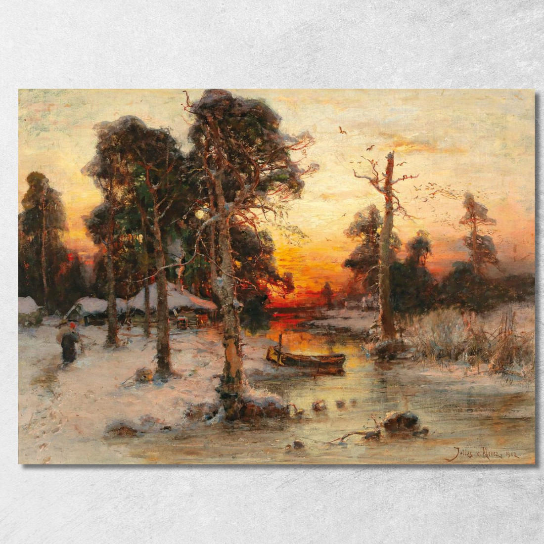 Ritorno A Casa Al Tramonto Julius Sergius Klever jsk15 quadro stampato su tela Ritorno A Casa Al Tramonto Julius Sergius Klever jsk15 quadro stampato su tela